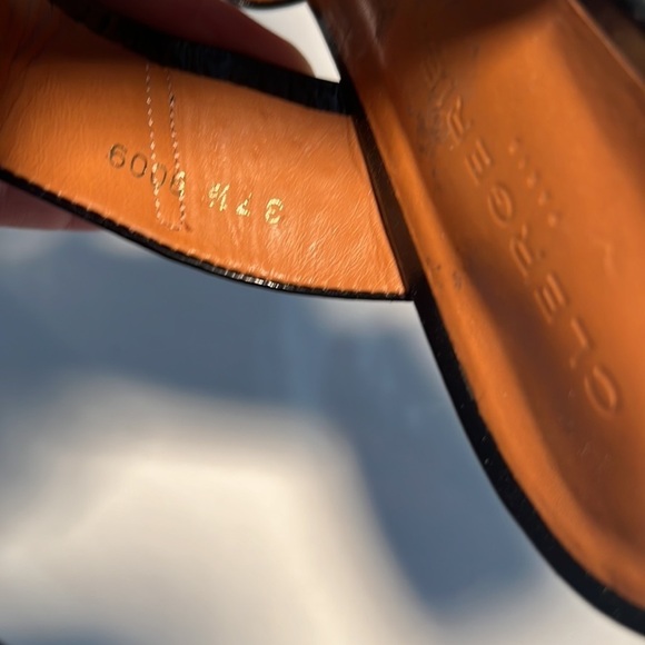 Clergerie Black Studded Slip-on worn at flat W7.5 - Picture 5 of 8